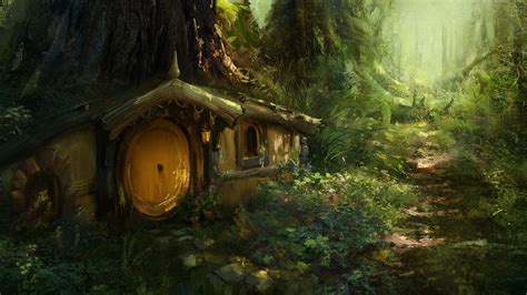 Andrey Bakulin Wood Cabin Forest Fantasy Art Artwork Hd Wallpaper