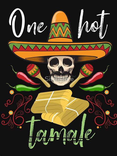 A Skull Wearing A Sombrero And Holding A Piece Of Food