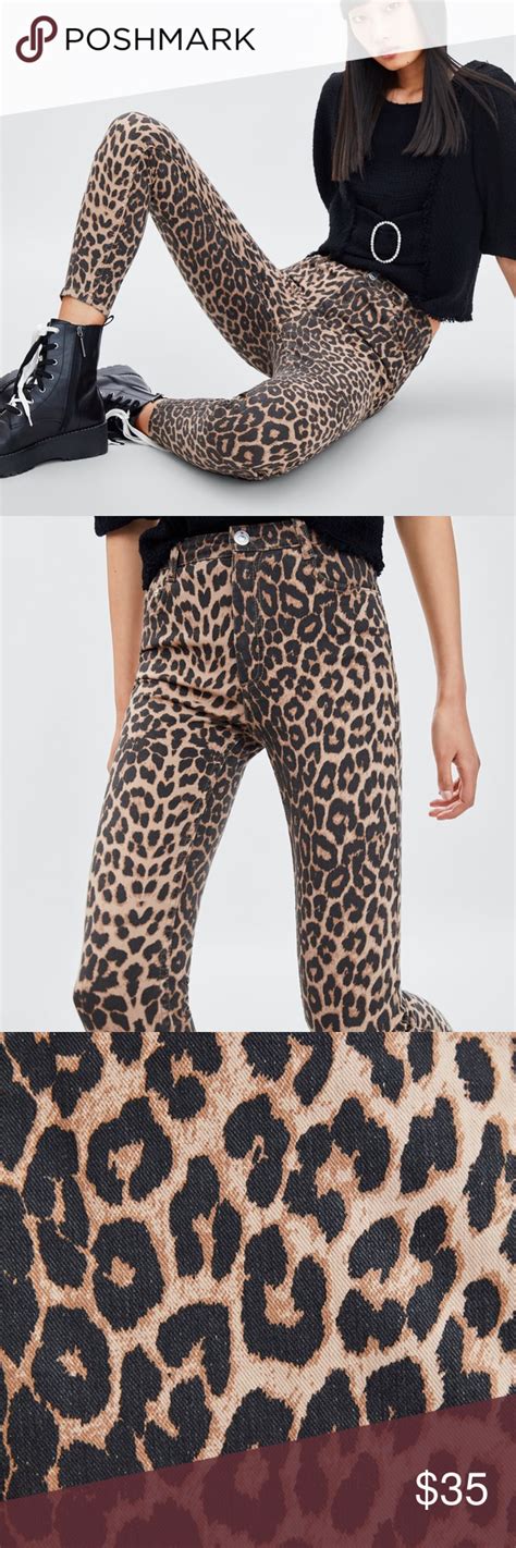 Zara Leopard Print Skinny Jeans Printed Skinny Jeans Skinny Jeans Zara