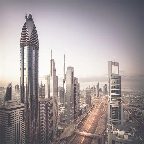 Sheikh Zayed Road Dubai United Arab Emirates 2015 Photograph By