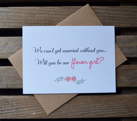 Will You Be Our Flower Girl Card Flower Girl Proposal Card Etsy