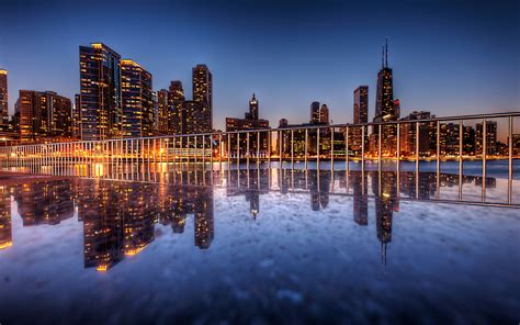Usa Chicago Reflection Wallpaper Hd City 4k Wallpapers