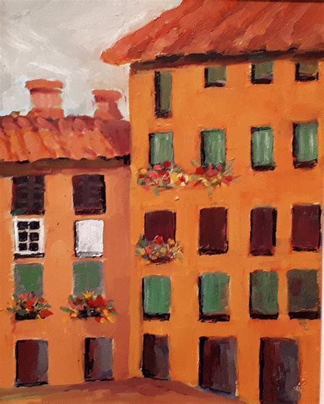 Lucca Square Painting By Jinny Slyfield Fine Art America