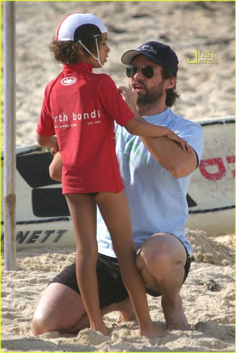 Hugh Jackman Is A Beach Bum Photo Ava Jackman Celebrity
