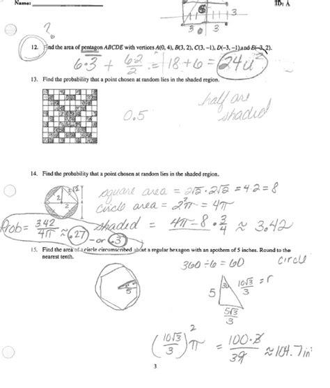 Glencoe Geometry Chapter 11 Quiz Answers