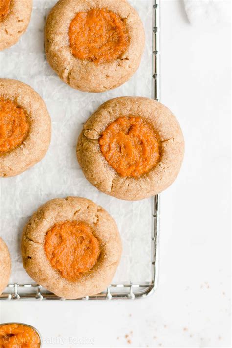 Healthy Pumpkin Pie Thumbprint Cookies Amys Healthy Baking