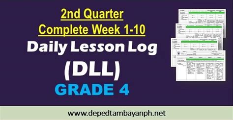 New 2nd Quarter Daily Lesson Log Dll Grade 4 Sy 2019 2020 Deped Tambayan