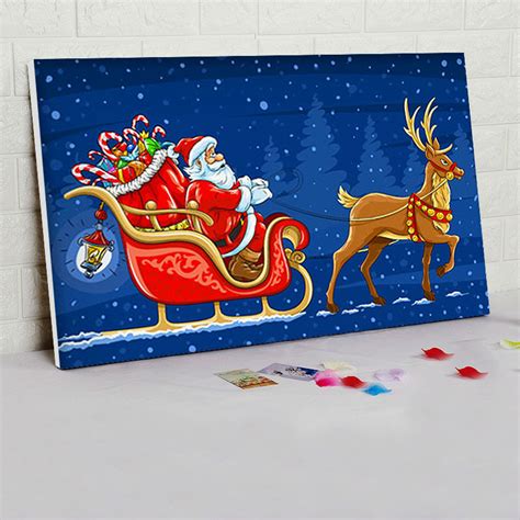 Diy Oil Painting Santa Claus Digital Paint By Numbers Christmas