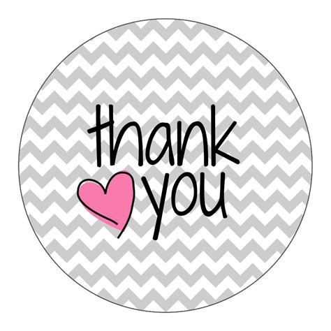 Thank You Chevron Circle Labels By Bottleyourbrand