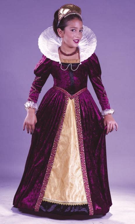 Elizabethan Queen Child Costume In Stock Elizabethan Fashion Queen