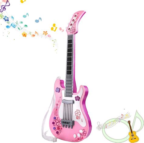 Kids Guitar For Girls Boys Kids Toy Guitar Pink Guitar Musical