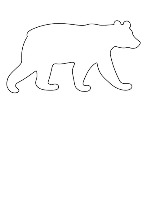 blank polar bear template printable