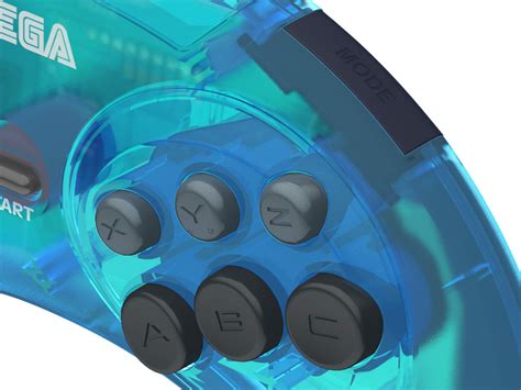 Retro Bit Official Sega Genesis Usb Controller 6 Button Arcade Pad For