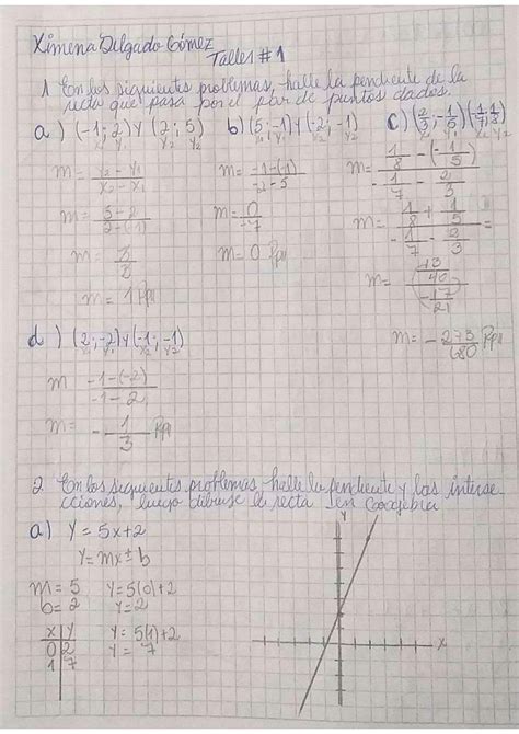 Solution Taller 1 Calculo De Ecuaci N De Una Recta Y C Lculo De L