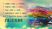 7 beautiful letters make us friends | Friendship day images, Happy ...
