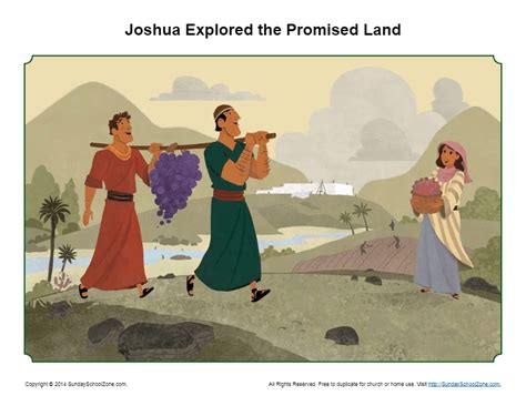 Joshua Explored The Promised Land Story Illustration