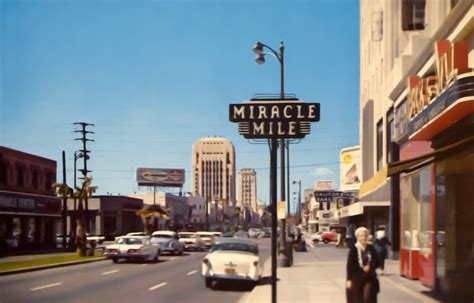 A Vintage Look At The Miracle Mile Along Wilshire Blvd Bizarre Los