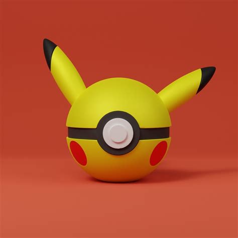 Free Stl File Pokemon Pikachu Pokeball 🐉・object To Download And To 3d
