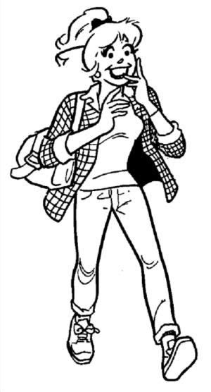 Betty Cooper Coloring Page Archie Comic Publications