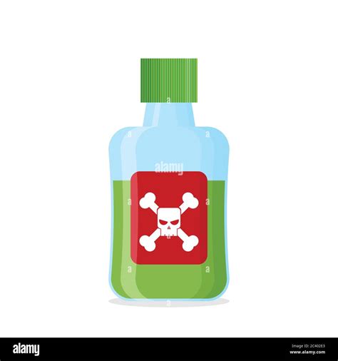 Poison Bottle Flat Vector Icon Stock Vector Image Art Alamy