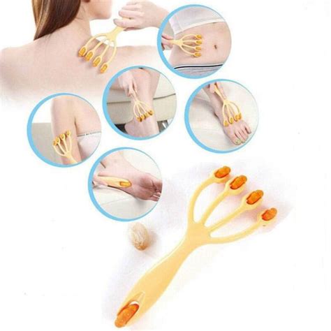 Mini Body Massage Relaxation Tool Neck Back Roller Massager Four Claw Type Body Massager Lx3068