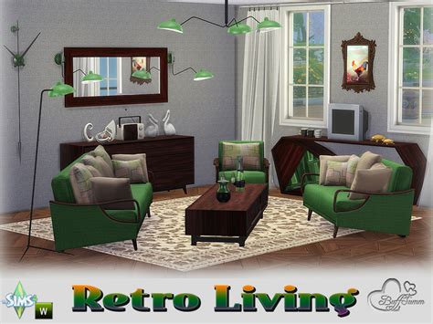 Sims 4 Ccs The Best Retro Livingroom By Buffsumm
