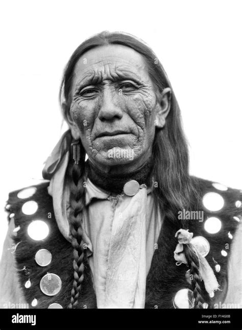 1920s Portrait Native American Man Cherokee Tribe Looking At Camera