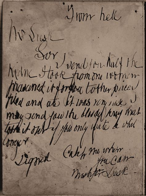 Jack The Ripper Letters Dear Boss