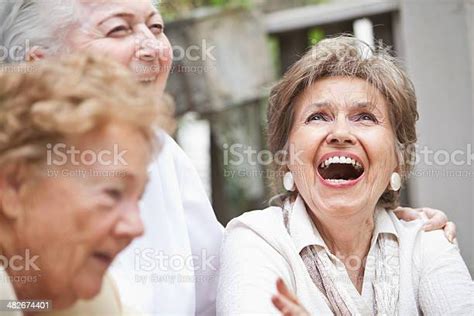 Three Elderly Women Laughing Stock Photo Download Image Now 70 79