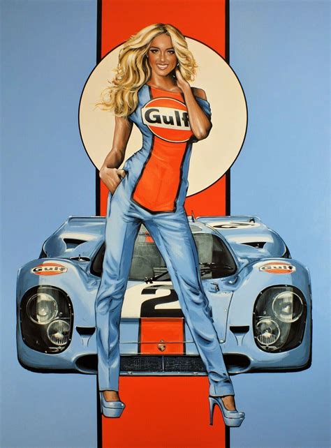 porsche gulf racing pin up girl retro vintage high quality 22inx17in free nude porn photos