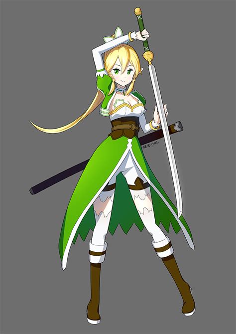 Leafa Sword Art Online Drawn By Inkcinkc Danbooru