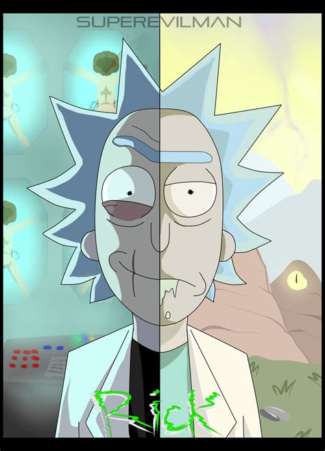 Evil Rick And Rick By Superevilman Rick And Morty Poster Rick And