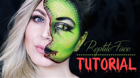REPTILE FACE - Halloween Make Up Tutorial deutsch - YouTube
