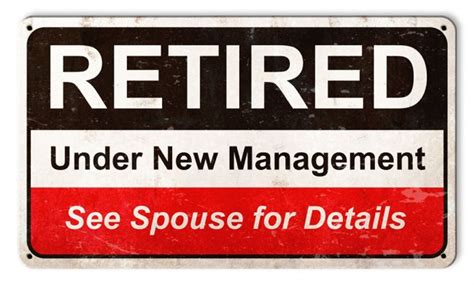 Retired Under New Management Metal Sign 14 X 8 Inches