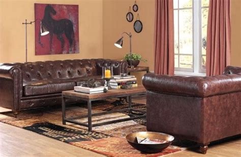 Classic style gets a fresh look with the graceful silhouette of our soma aimee collection. home decorators gordon leather couch brown blue or black ...