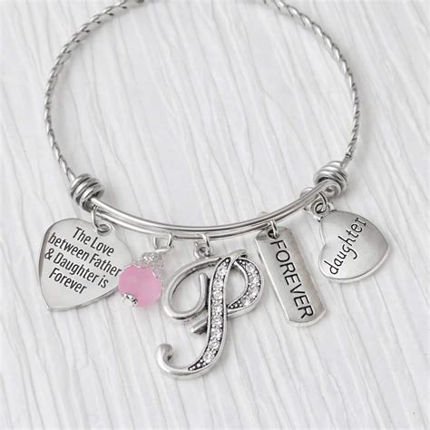 The Love Between Father And Daughter Is Forever Bracelet Ts For Daughter From