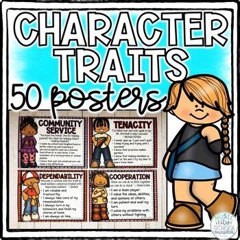 50 CHARACTER TRAIT Posters | Character traits poster, Character trait, Character education