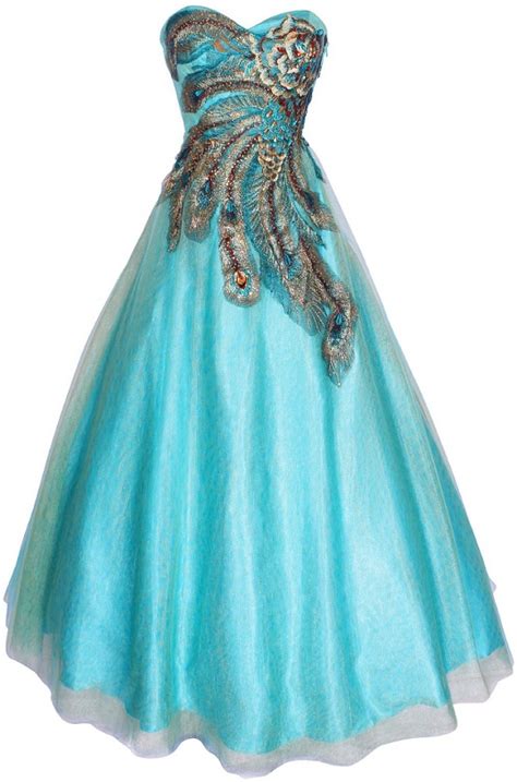 Prom Dresses 2020 Long Peacock Quinceanera Dresses Peacock Ball Gown