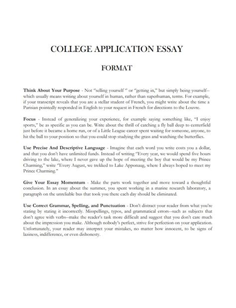 32 College Essay Format Templates And Examples Templatearchive What