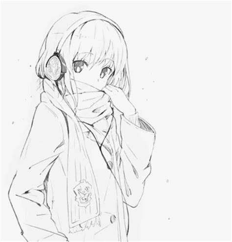 Cute Anime Drawings No Color