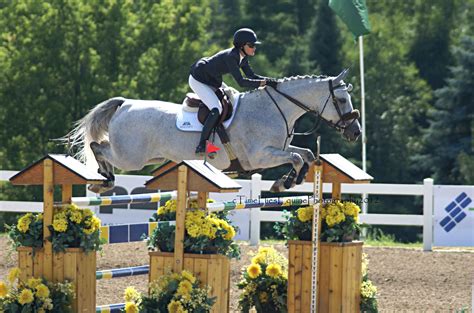 Canadian Show Jumper Ainsley Vince And Darling Competing In A Grand