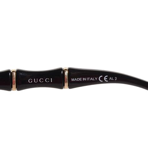 Gucci Bamboo Effect Sunglasses 3508s Black 90252