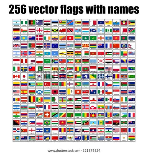 Flags Of The World Vector Illustration
