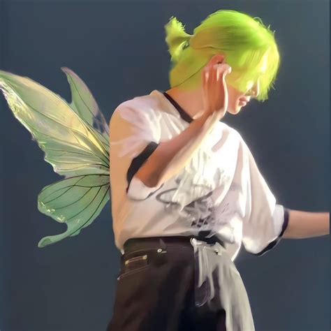 Yeosang Fairy Neon Green Hair Neon Hair Kang Yeo Sang