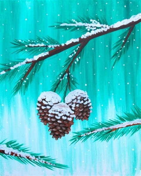 40 Simply Amazing Winter Painting Ideas Night Painting Christmas