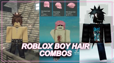 Roblox Boy Tiktok Hair Combos Combinations Part 2 ･ﾟ｡ Youtube