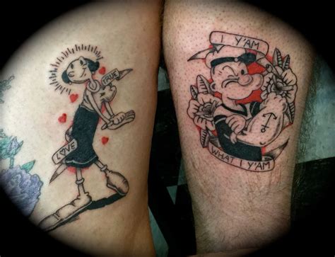 Cartoon Traditional Popeye Tattoo Viraltattoo