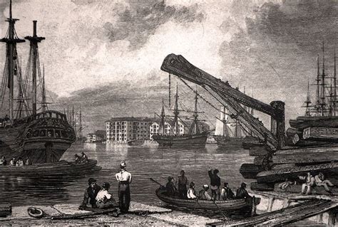 The Commercial Docks In Rotherhithe In 1827 London History London