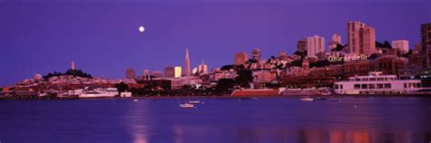 San Francisco Waterfront With Moon Walls 360