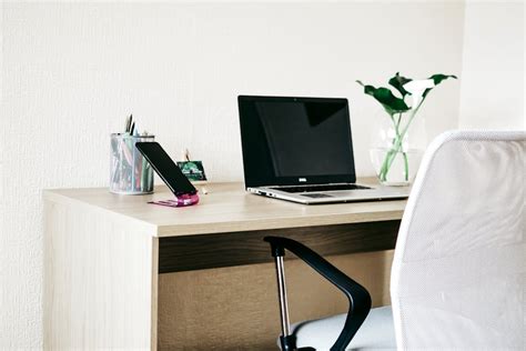 Laptop Computer On Brown Wooden Desk · Free Stock Photo